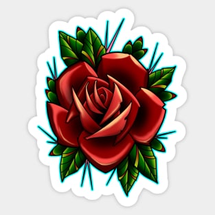 red rose spikey Sticker